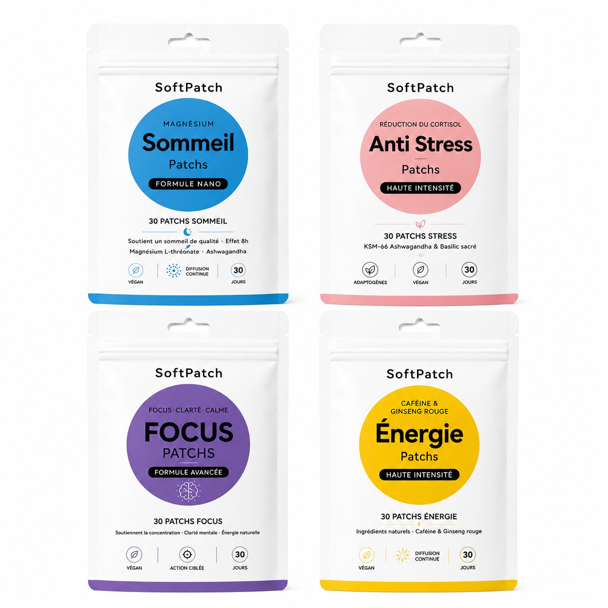 Pack - Énergie, Focus, Anti-Stress & Sommeil